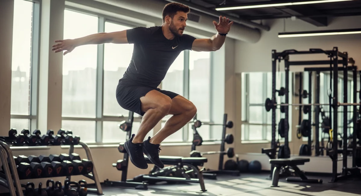 Équipement complet de fitness pour homme avec chaussures et accessoires