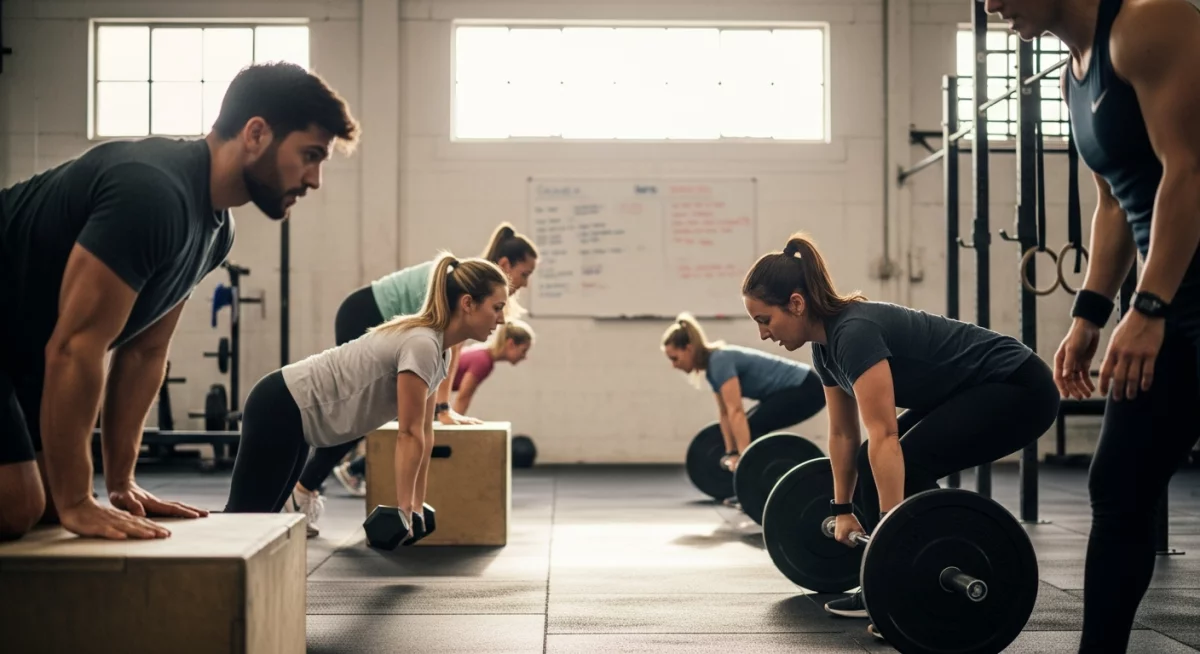 Personne s'entraînant avec un WOD CrossFit à domicile