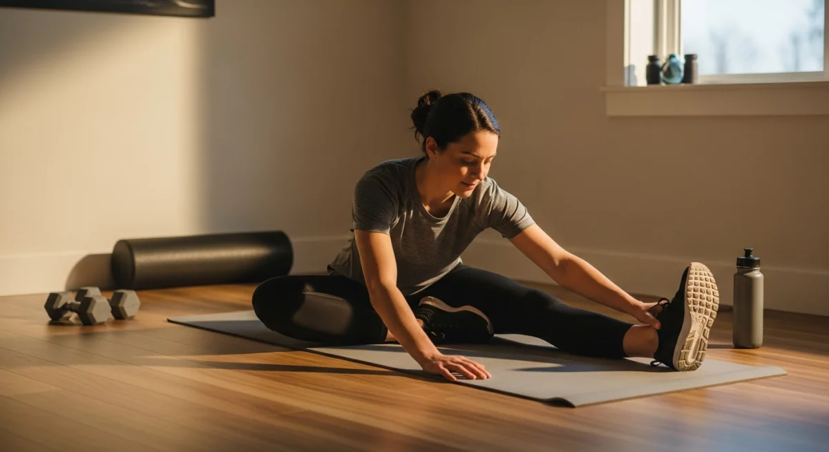 Carnet d'entraînement ouvert avec un planning de deload week, montrant la planification des variables d'entraînement réduites