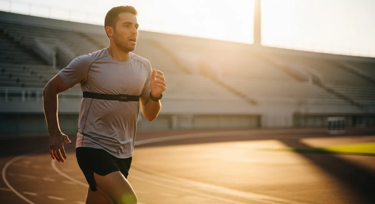 Athlète analysant son plan d'entraînement périodisé avec calendrier et notes de progression