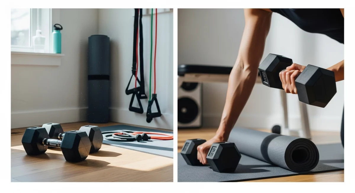 Matériel fitness maison : guide complet 2026 pour équiper votre gym à domicile Photos par Gemini